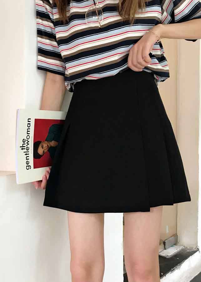CHÂN VÁY XẾP LI VAA09 BLK