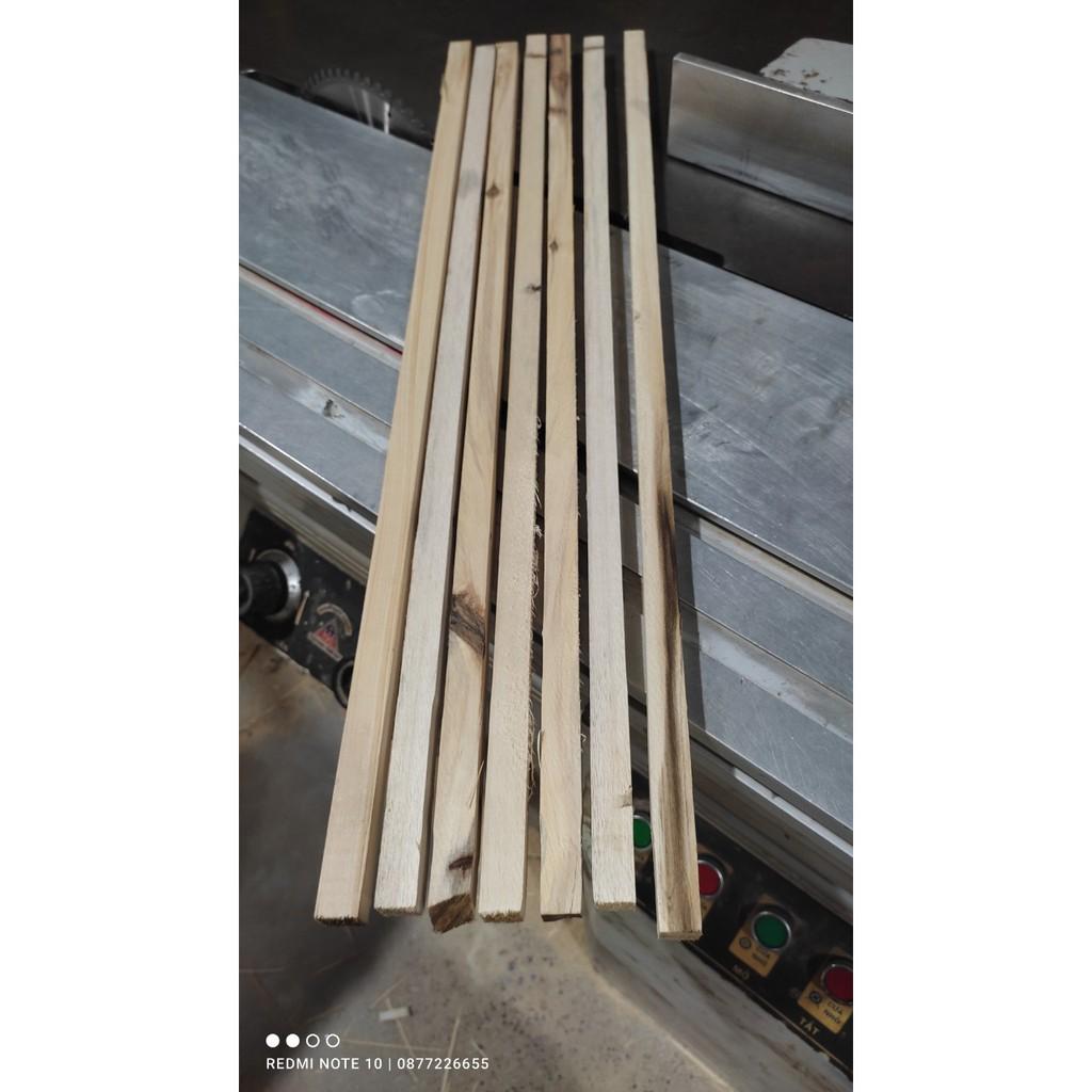 5 nan pallet Vuông 2cm x 2cm x dài 30/40/60/80cm - Thanh gỗ thông handmade tặng kèm giấy giáp