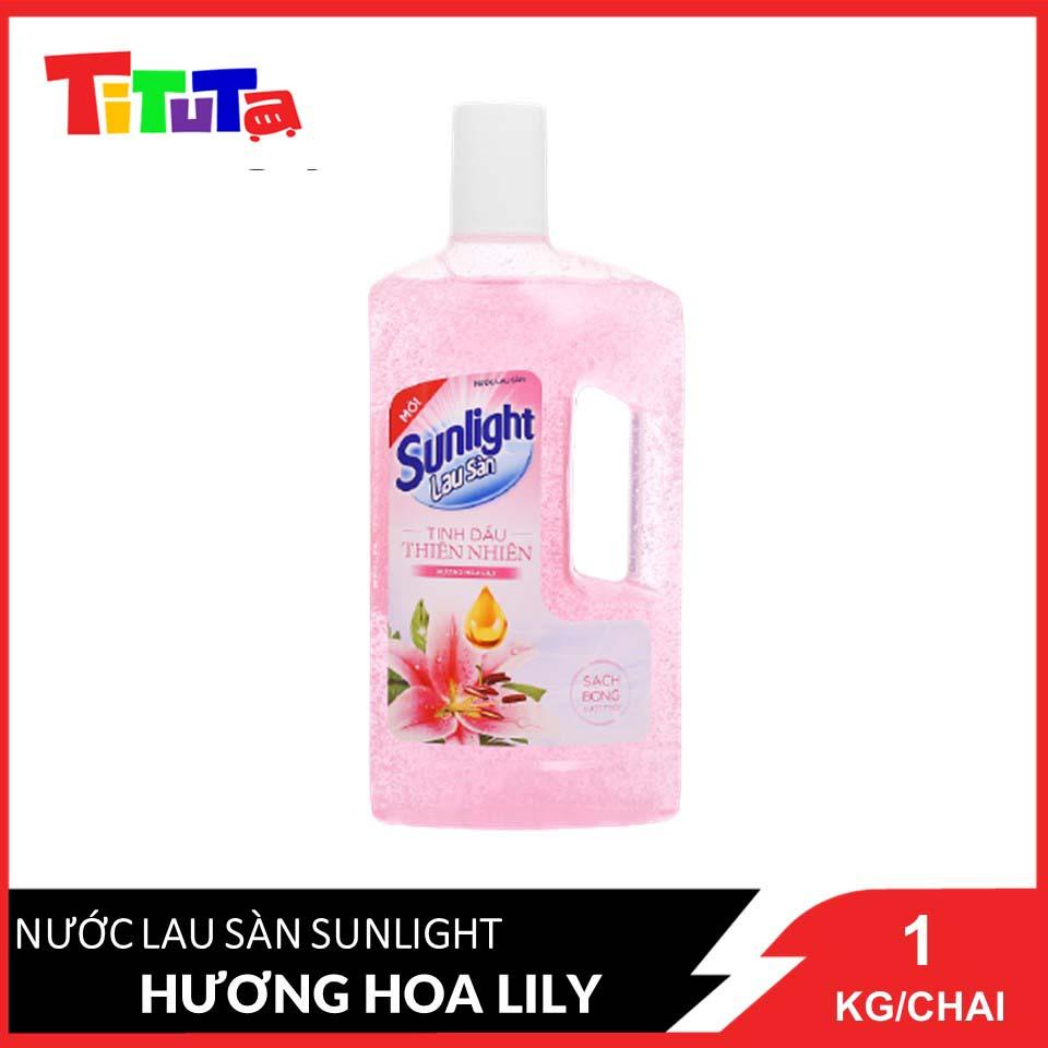 Nước Lau Sàn Sunlight Tinh Dầu Thiên Nhiên - Hương hoa Lily (1kg/chai)