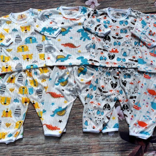 Combo 5 bộ cotton giấy cộc tay cho bé