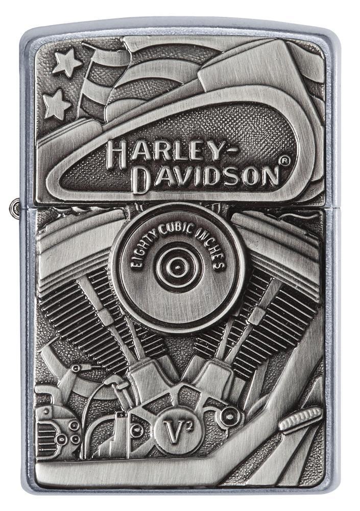 Bật Lửa Zippo Harley Davidson Motor Flag Street Chromre 29266