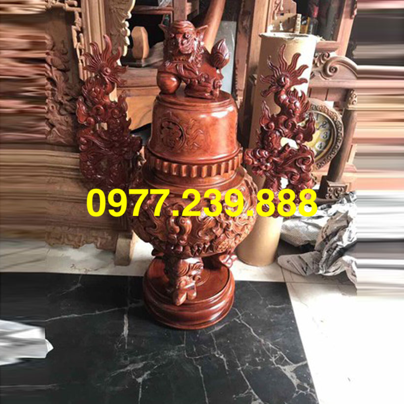 Đỉnh thờ gỗ hương 50cm