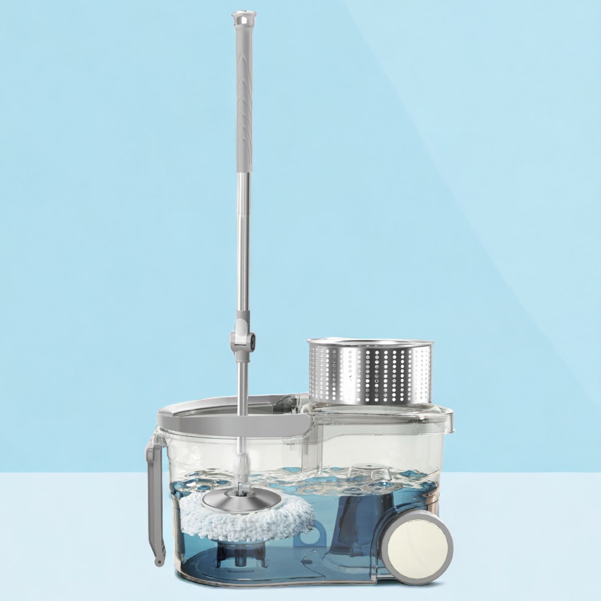 Bộ cây lau nhà cán Inox Bennix Thái Lan BN-888SM xoay 360 có bánh xe lớn