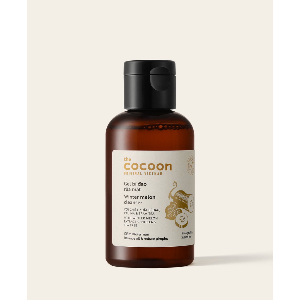 Gel Rửa Mặt COCOON Bí Đao Làm Giảm Dầu & Mụn 140ml - Winter Melon Cleanser - Sản Phẩm Chính Hãng Tại Zitore