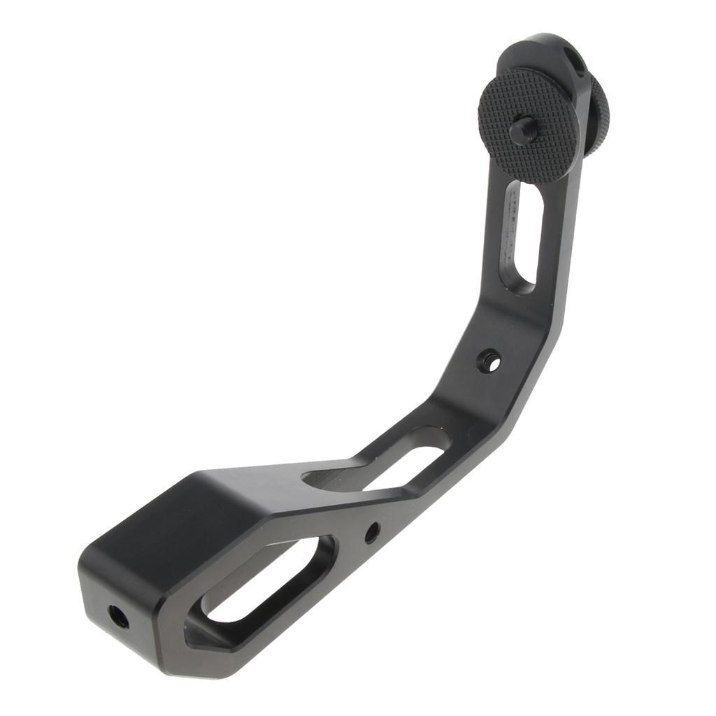 L-Type LED/Monitor Bracket Mount Holder for DJI 2 Handheld Gimbal Black
