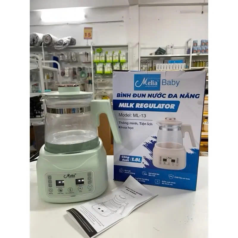 Máy Đun Nước Đa Năng Melia ML-13 1.8L, Bình Đun Thông Minh Milk Regulator, Điều Chỉnh Nhiệt Độ, Tiện Lợi Cho Gia Đình - HÀNG CHÍNH HÃNG MINIIN