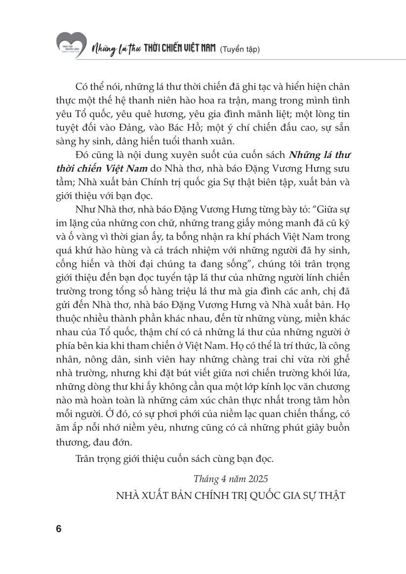 Những lá thư thời chiến Việt Nam (Tuyển tập) (Xuất bản lần thứ hai)