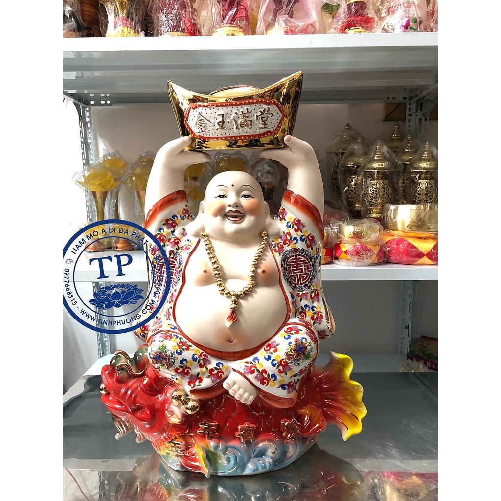 Tượng Di Lặc Dâng Nén Vàng Bằng sứ TM1211356