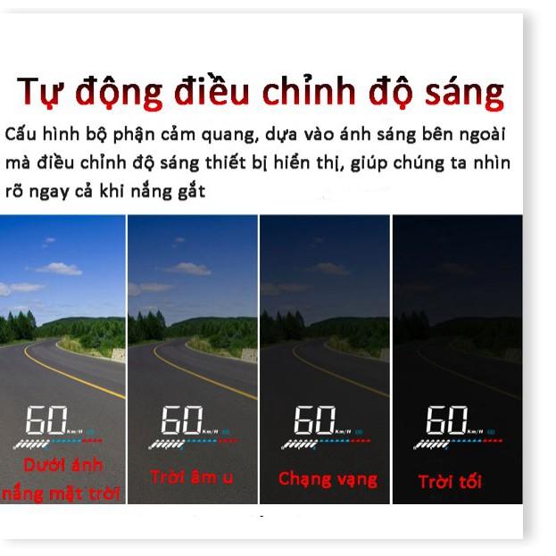 Thiết bị hiển thị tốc độ trên kính lái ô tô HUD FULL OPTION OBD2