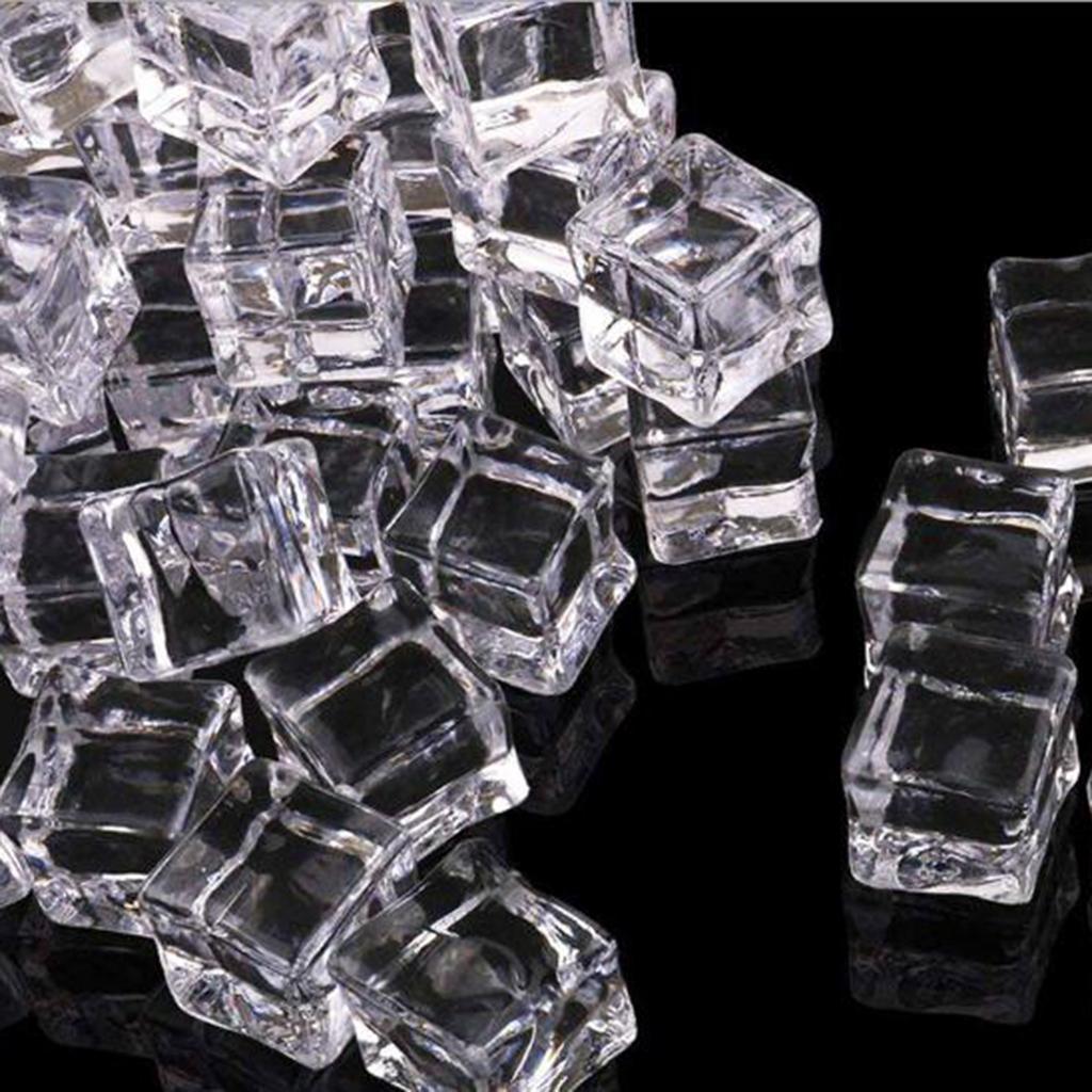 50 Pieces Clear Square Acrylic  for Photography Props  Decor 20mm