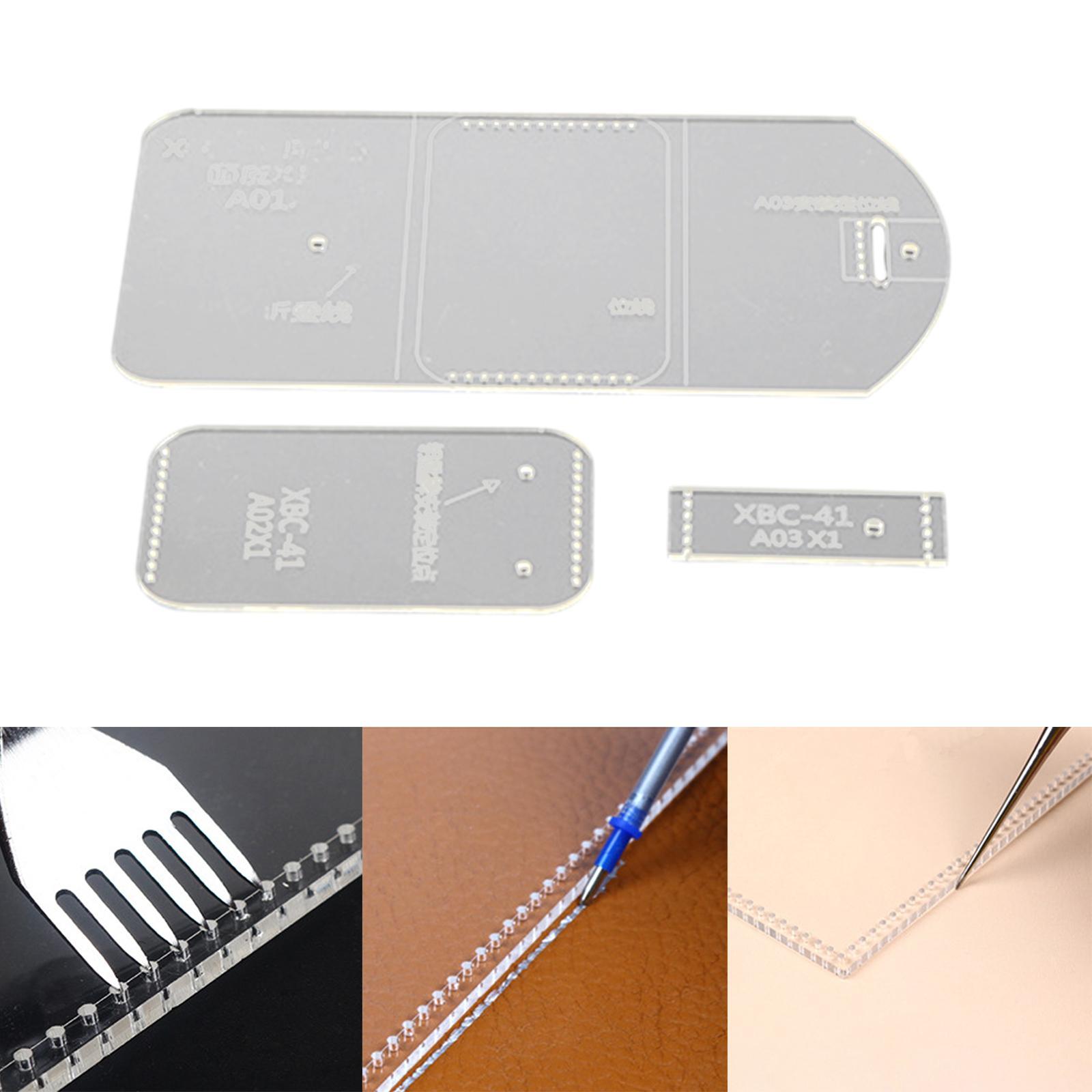 Card Holder Acrylic Template Clear Leather Stencils Patterns for DIY Craft