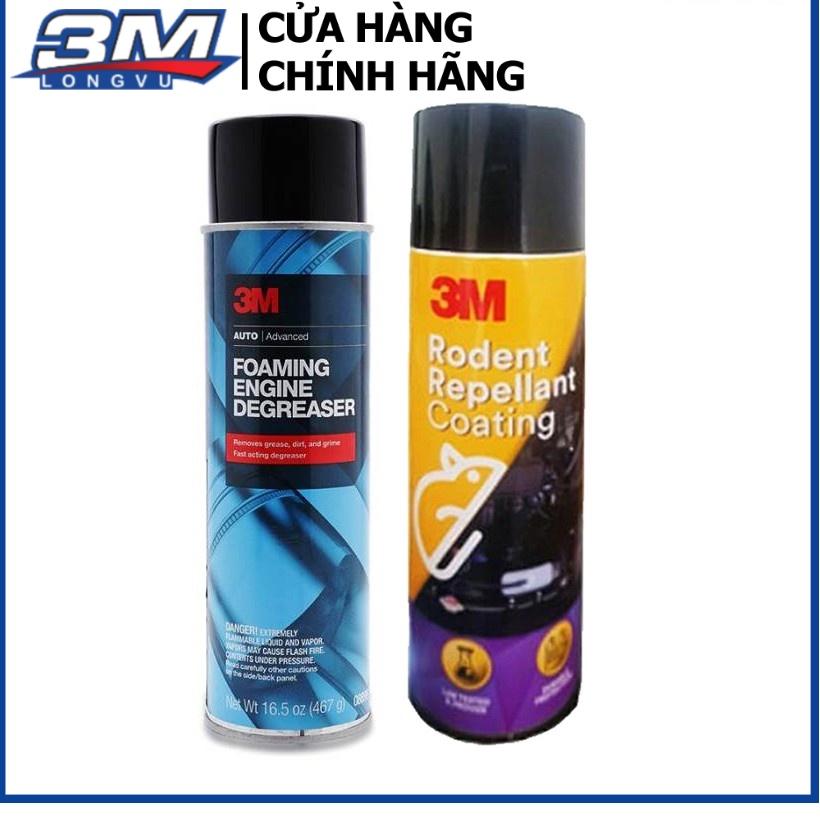 Combo Dung dịch tẩy rửa khoang động cơ PN08899 + Chai Xịt Chống Chuột Cắn - 3M Long Vu