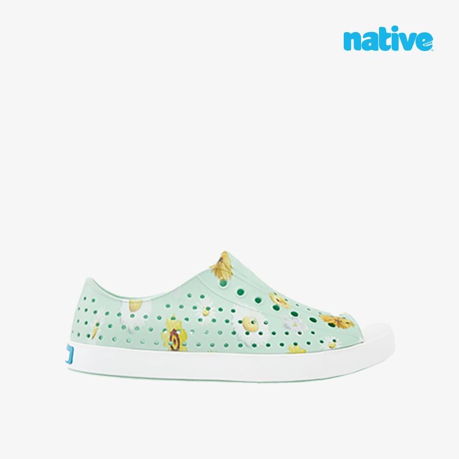 Giày Lười Unisex NATIVE Jefferson Print - Celtuse Green/ Shell White/ Memento Floral - 34.5