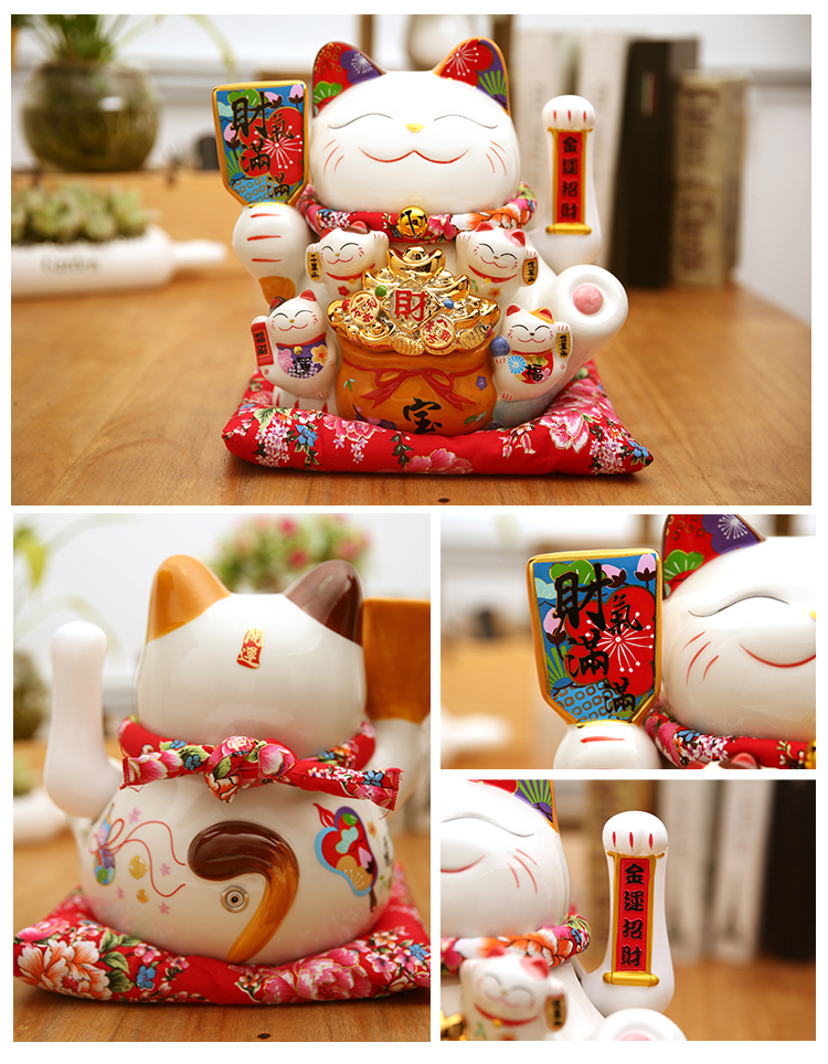 Mèo Thần Tài tay vẫy 27cm - Thiên Kim Vạn Lượng