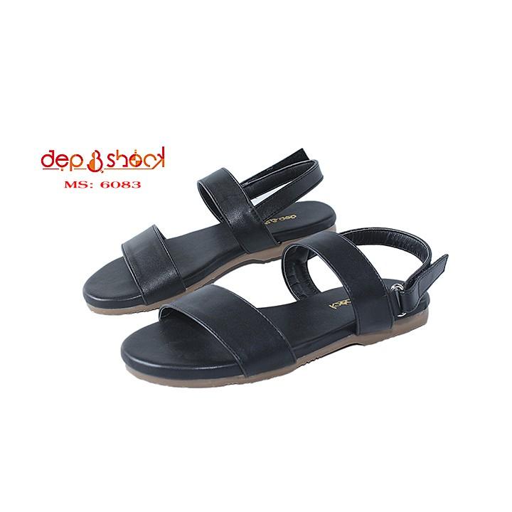 Sandal học sinh nữ quai ngang đế bằng bigsize 42 42 cao cấp Đẹp & shock MS 6083