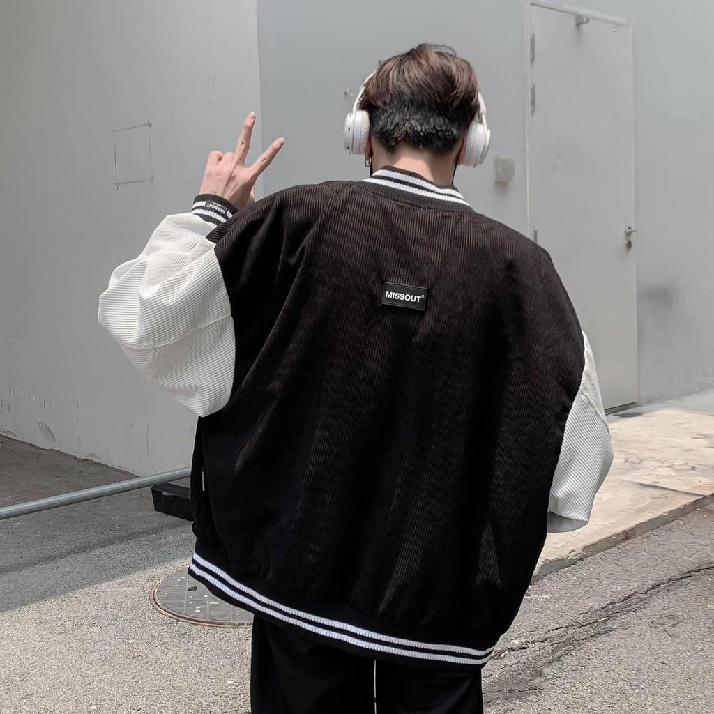 Áo khoác bomber nam - chất vải nhung dày dặn form rộng unisex - SHOP MAYLAN