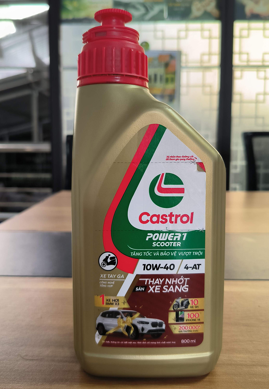 Dầu nhớt xe tay ga Castrol Power 1 Scooter 0,8L