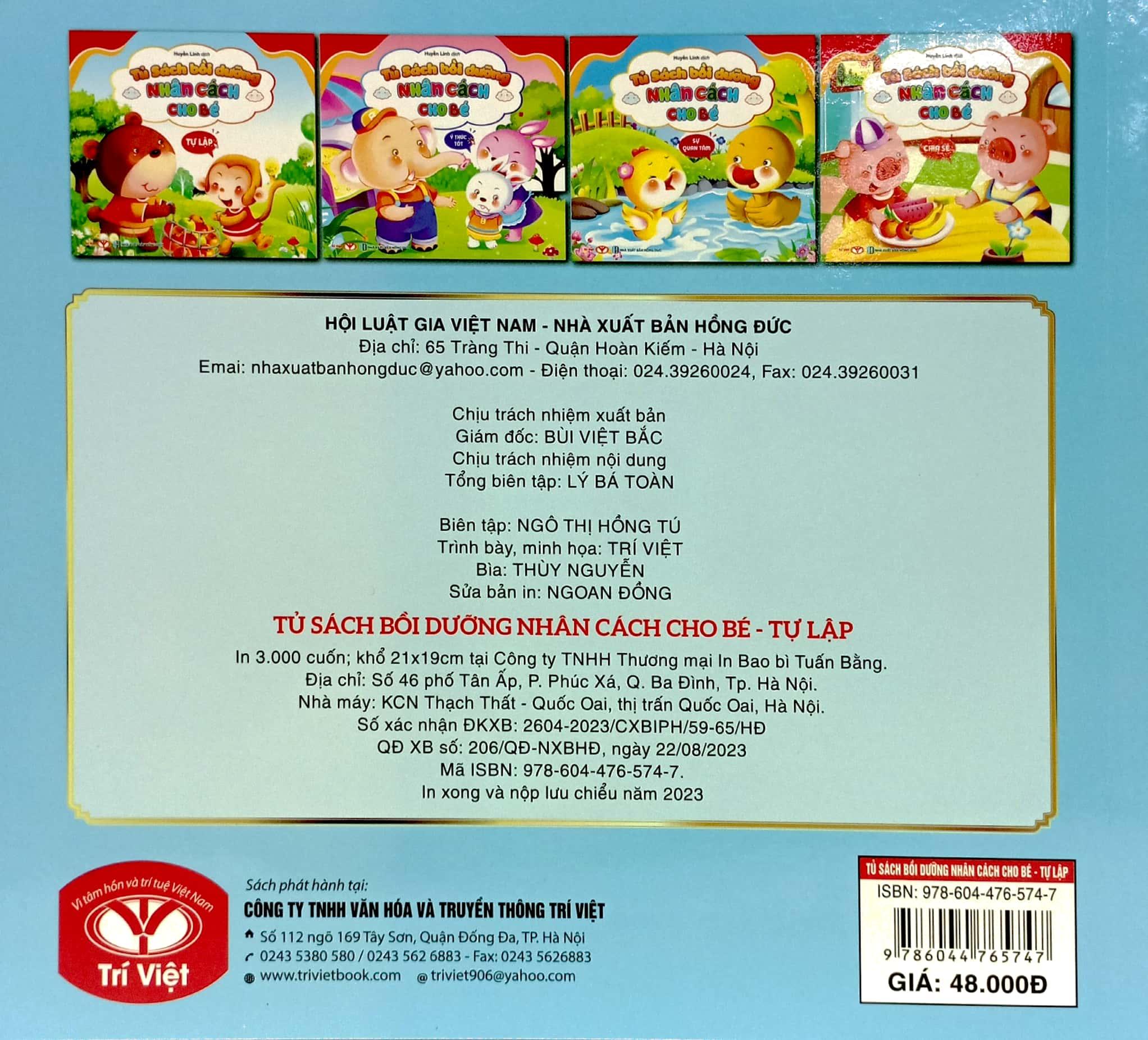 Tủ Sách Bồi Dưỡng Nhân Sách Cho Bé - Tự Lập