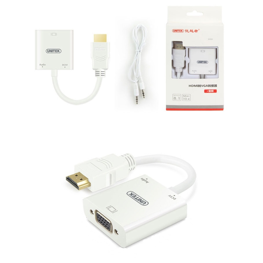 Cáp  HDMI To VGA+Audio Unitek (Y-C6333)  - HÀNG CHÍNH HÃNG