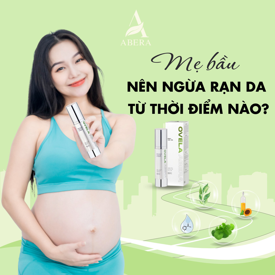 Kem Rạn Da OVELA ABERA 50ML, Dưỡng Ẩm, Giảm Rạn Cũ, Ngừa Rạn Mới, Mờ Thâm Bụng, Xóa Tan Mọi Âu Lo Về Rạn Da Cho Mẹ Bầu