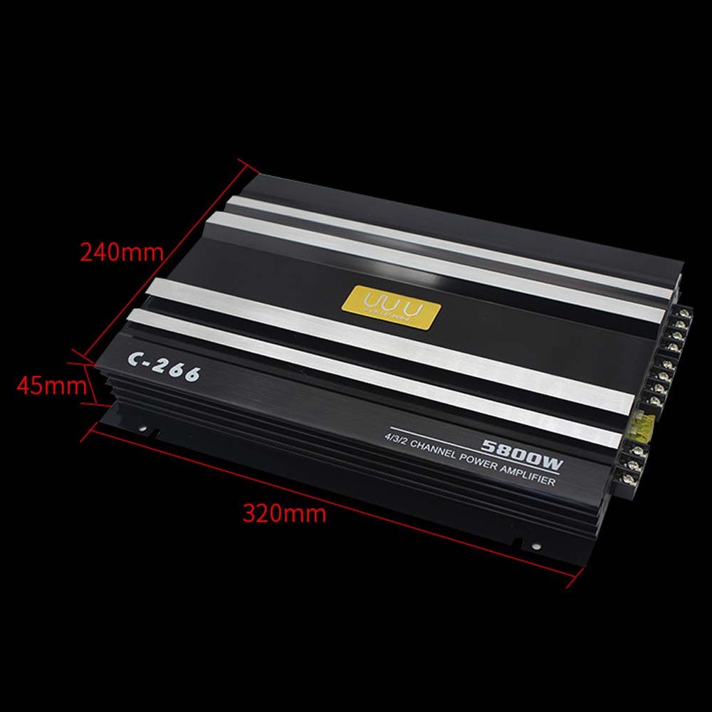 Bộ khuếch đại công suất âm thanh trên ô tô 5800 Watt 4/3/2 Kênh 12V