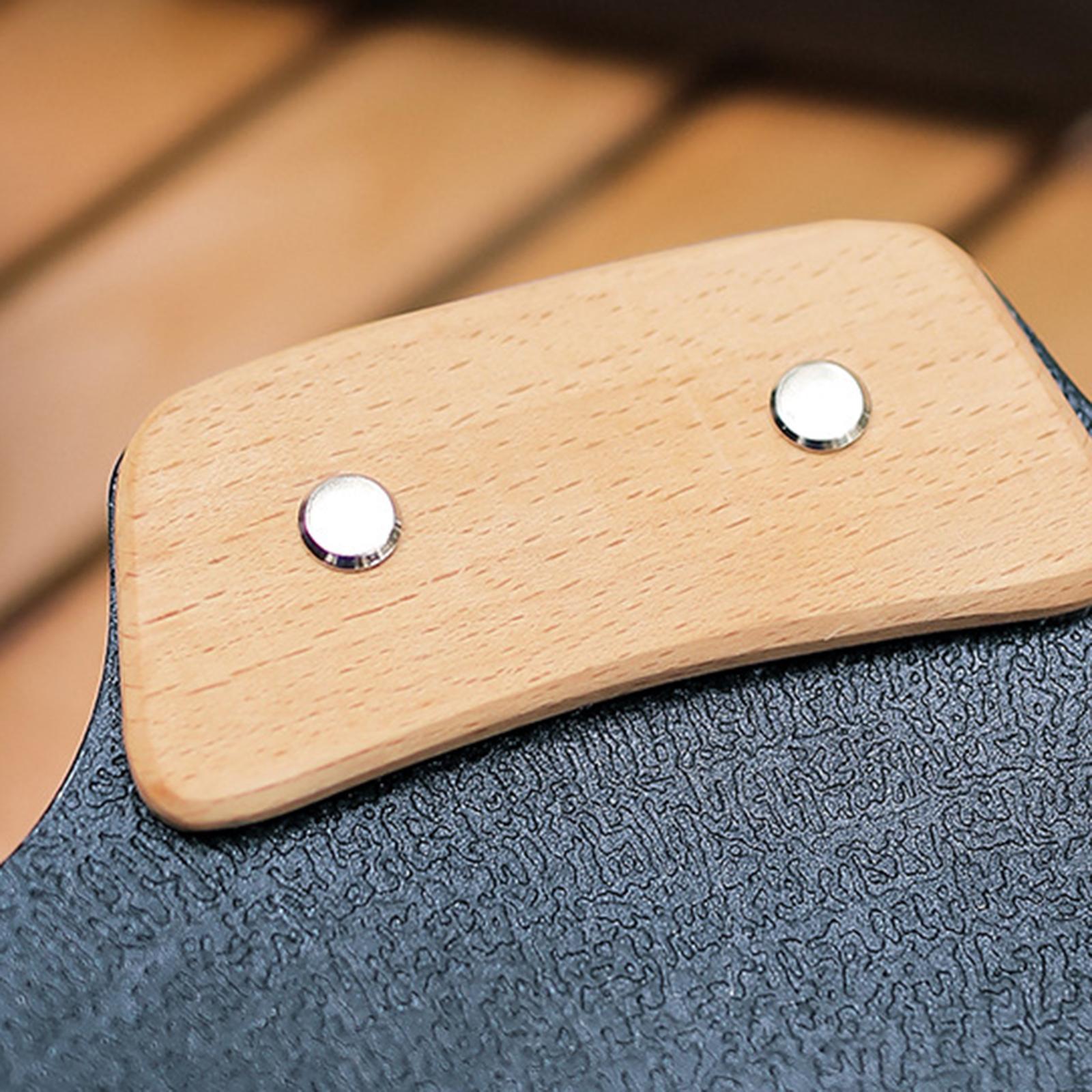 Wooden BBQ Barbecue Pan Handle Scald Proof Heat Resistant for Pot Sauce Pan