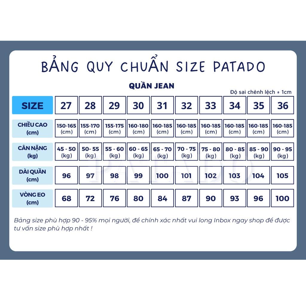 Quần baggy nam quần jean nam ống rộng suông đứng chất bò cao cấp PATADO TR01
