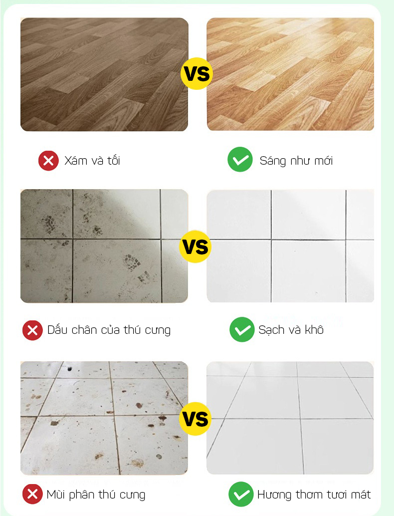 Nước Lau Sàn Khử Mùi Hôi, Nước Tiểu Chó Mèo 500ml FLOOR CLEANER - Hàng Nhập Khẩu
