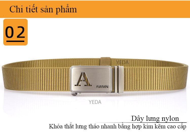 Thắt lưng dây nịt nam cao cấp phong cách Châu Âu thắt lưng khóa tự động mã AWMNCLG