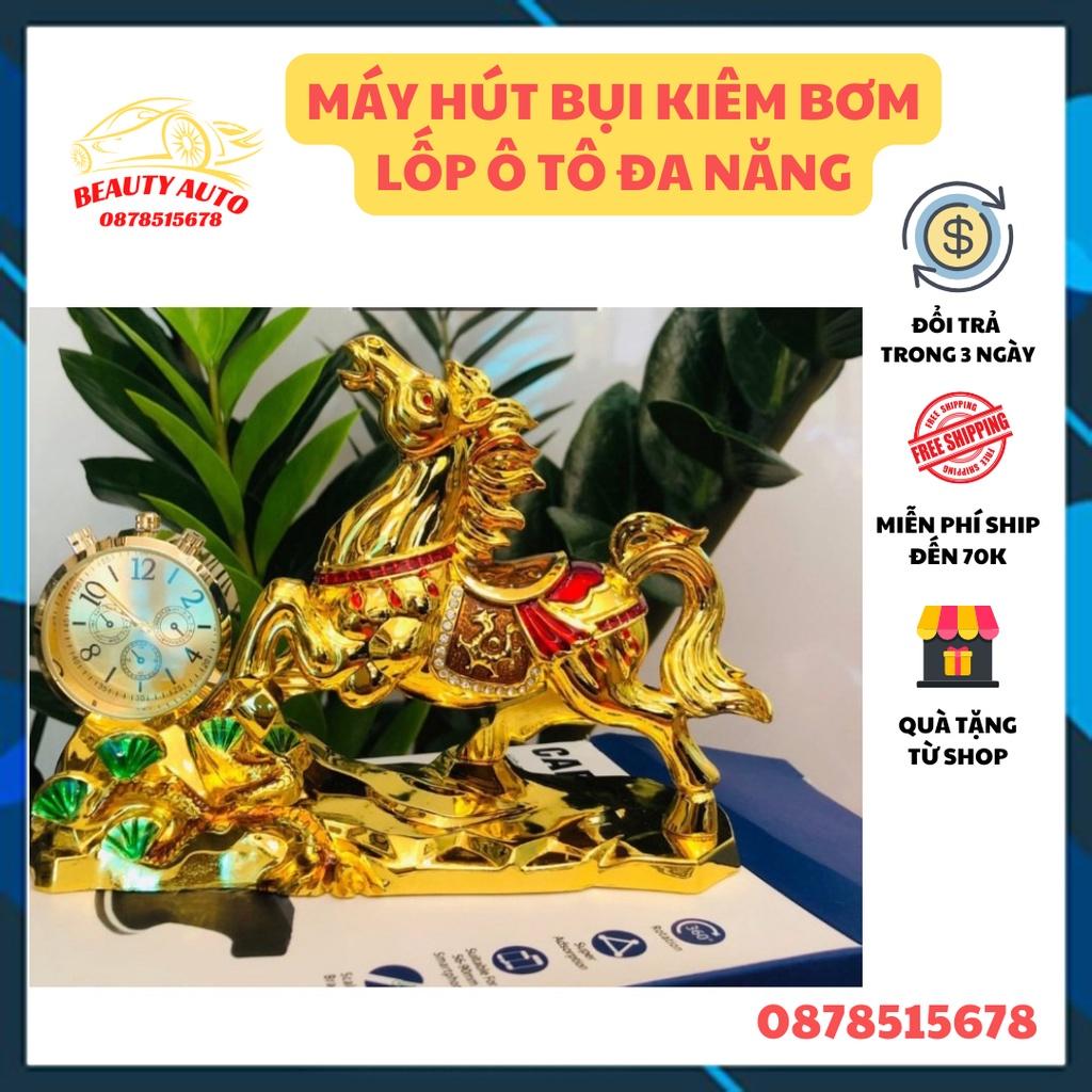 Tượng Ngựa Phong Thủy Đặt Taplo Xe Ô Tô, Xe Hơi Tuấn Mã Vượt Dốc Kèm Đồng Hồ Và Tinh Dầu Thơm- Ý Nghĩa Mã Đáo Thành Công