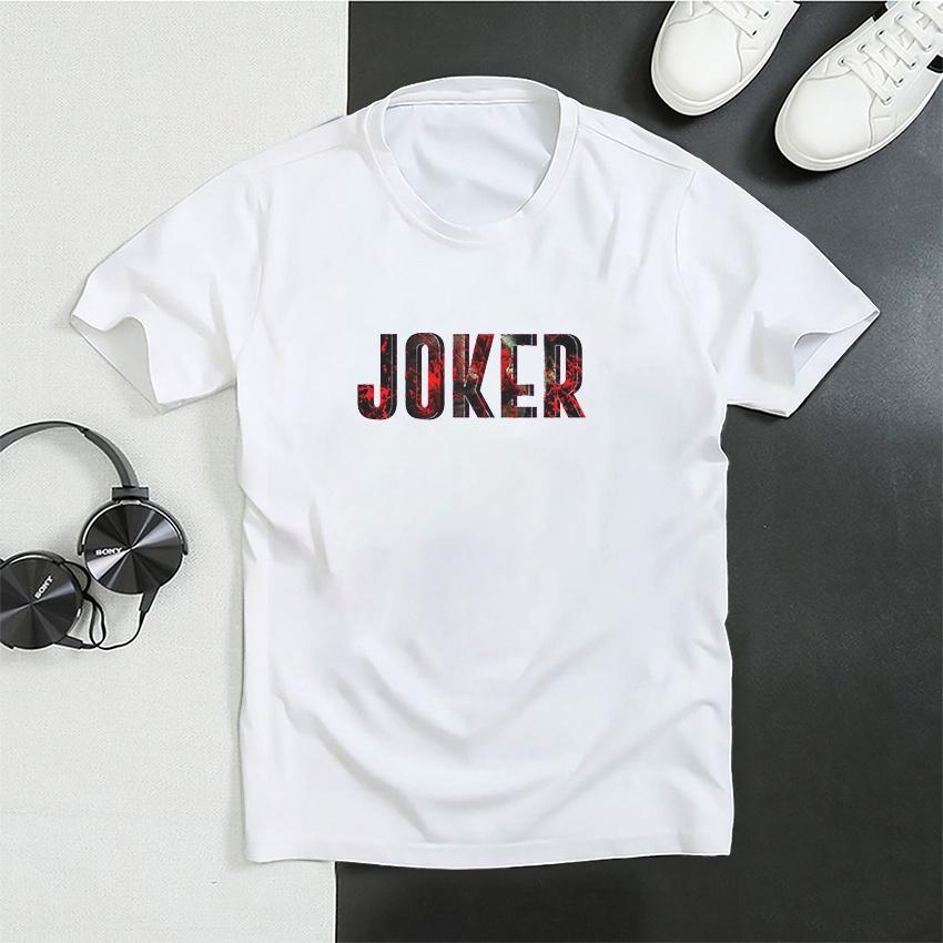 Áo Thun Unisex Nam Nữ-Áo Phông Form Rộng Cổ Tròn, Mặc Lớp, Nhóm, Cặp In Hình Joker