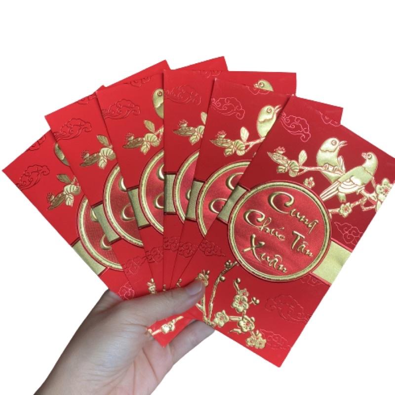 Set 6 Chiếc Lì Xì Đỏ May Mắn Cung Hỷ Phát Tài