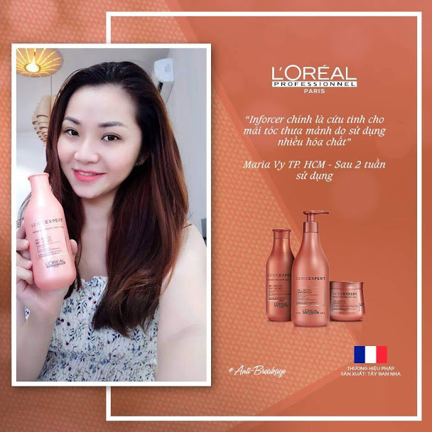 Dầu gội L'oreal Serie Expert B6 + Biotin Inforcer Strengthening Anti-breakage shampoo phục hồi ngăn gãy rụng 300ml