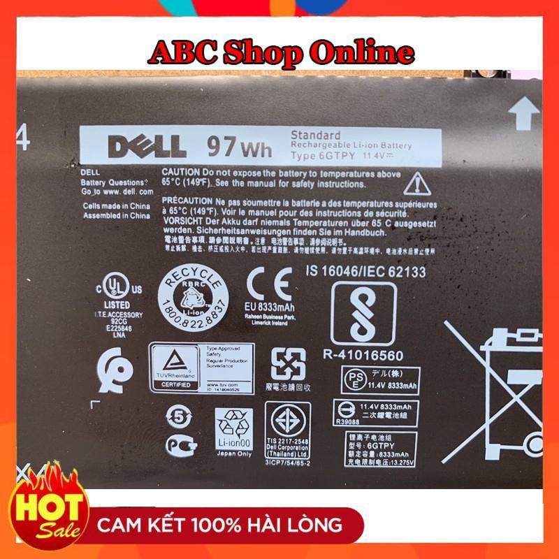 Pin Dùng Cho Laptop Dell XPS 15 9550 9560 6GTPY 5XJ28 97Wh