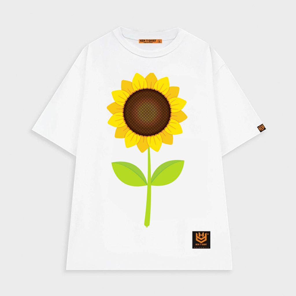 Áo thun unisex hoa Hướng Dương rực rỡ Sun flower shirt BND400 - Trắng