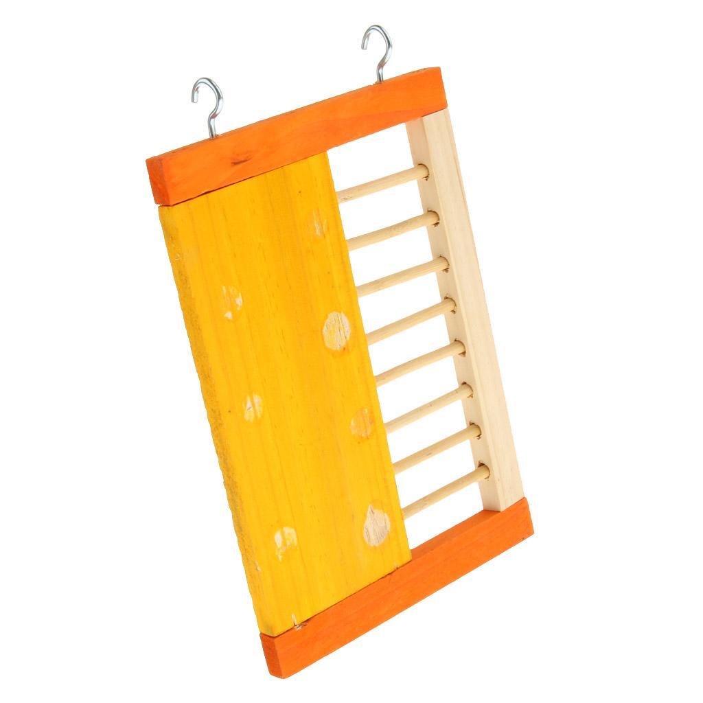 Pet Hamster Toys Natural Wooden Colorful Jumping Climbing Ladder Fun Toy