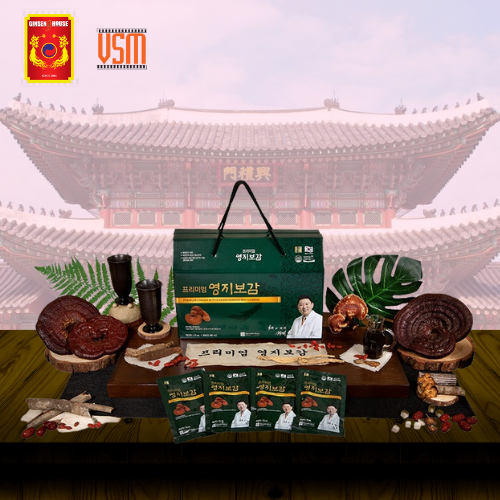 COMBO 2 Hộp Chiết Xuất Linh Chi & Hồng Sâm Hàn Quốc 6 Năm Tuổi Ginseng House - 60 gói