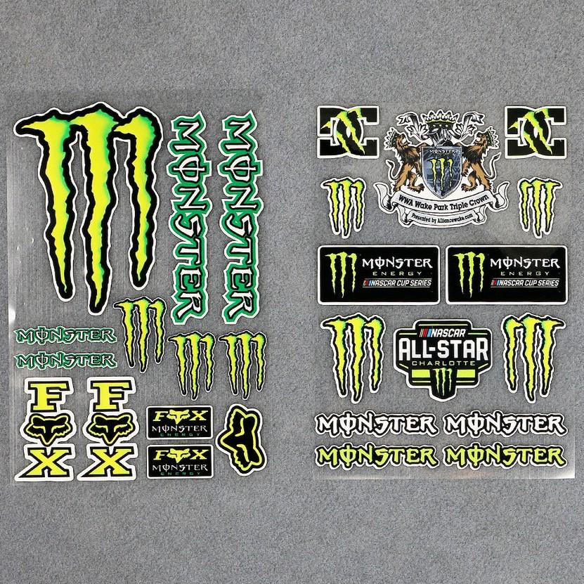 Miếng Dán Trang Trí Xe Hơi Hình Monster