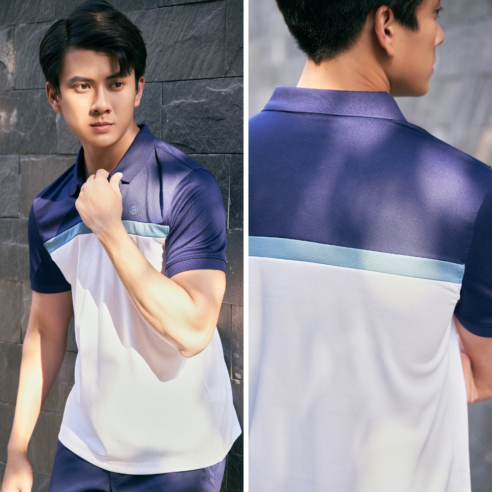 Áo Polo Nam 6APCT008 Biluxury Áo Phông Cổ Bẻ Phối Sọc Ngang Thân Áo Màu Sắc Tinh Tế Hiện Đại