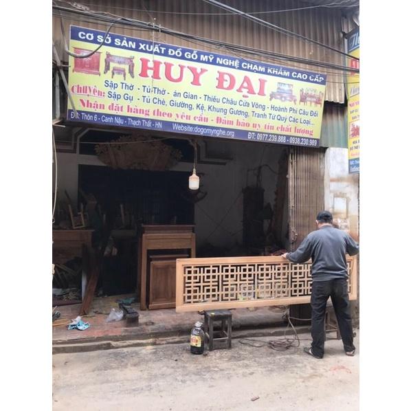 Bộ bàn thờ gỗ sồi màu óc chó 127cm