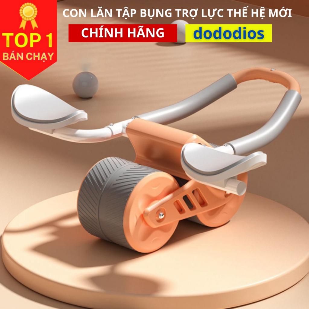 Con lăn tập bụng - Dụng cụ tập gym tại nhà thế hệ mới 2 bánh có chỗ để tay tiện dụng, chất liệu cao cấp - Hãng dododios