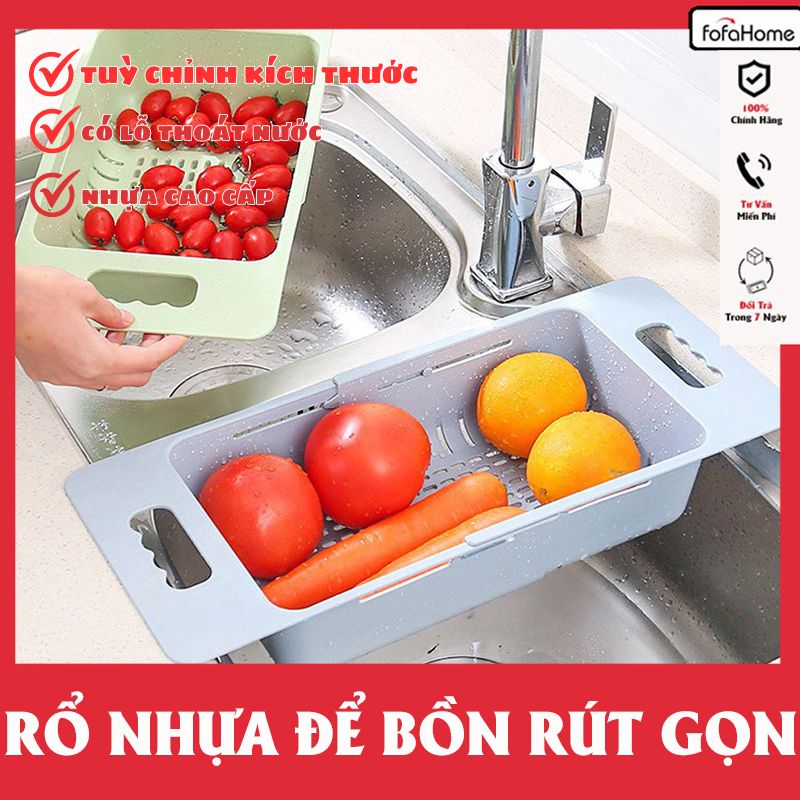Rổ Nhựa Gác Bồn Rửa Bát Đa Năng Gấp Gọn, Khay Để Bồn Rửa Bát Rỗ Úp Chén, Rửa Chén, Thu Gọn Giao Màu Ngẫu Nhiên