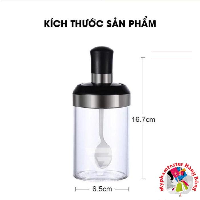 Lọ đựng gia vị, hũ đựng gia vị kèm thìa múc