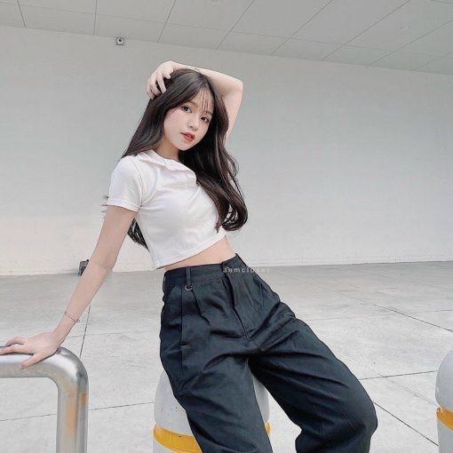 Áo Croptop Polo Basic CT14