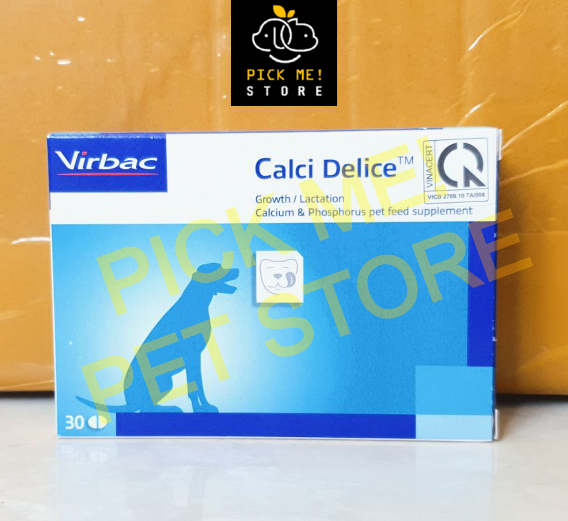 [Hộp 30 Viên] Calci Delice Virbac - Bổ sung Canxi và Khoáng Chất Cho Chó