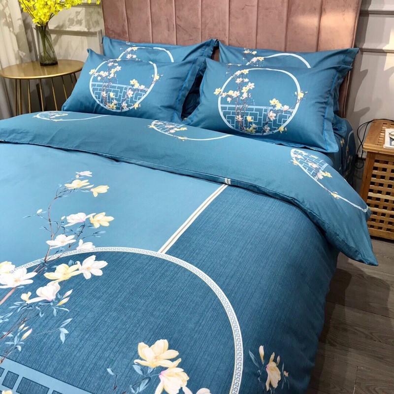 Bộ Chăn Ga Gối Cotton Organic 100%cotton Hàng Nhập Khẩu Cao Cấp 4 Món Sang Trọng