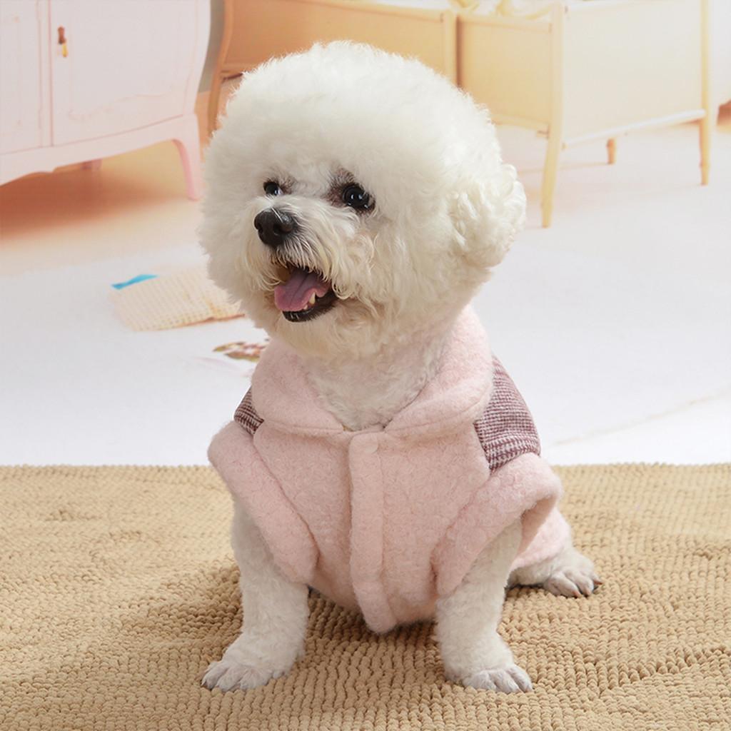 Bichon Chihuahua Puppy Dog Winter Clothes Warm Outfit Pink Clothes S