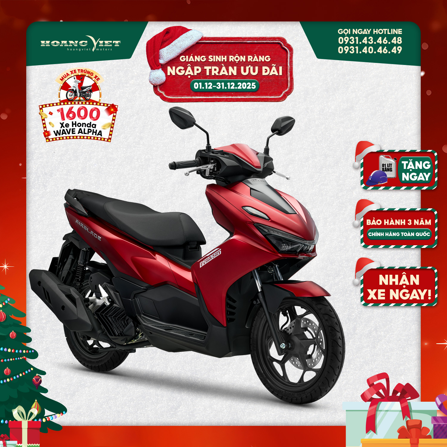 Xe máy Honda Air Blade 125cc 2026 - Phiên Bản Tiêu Chuẩn