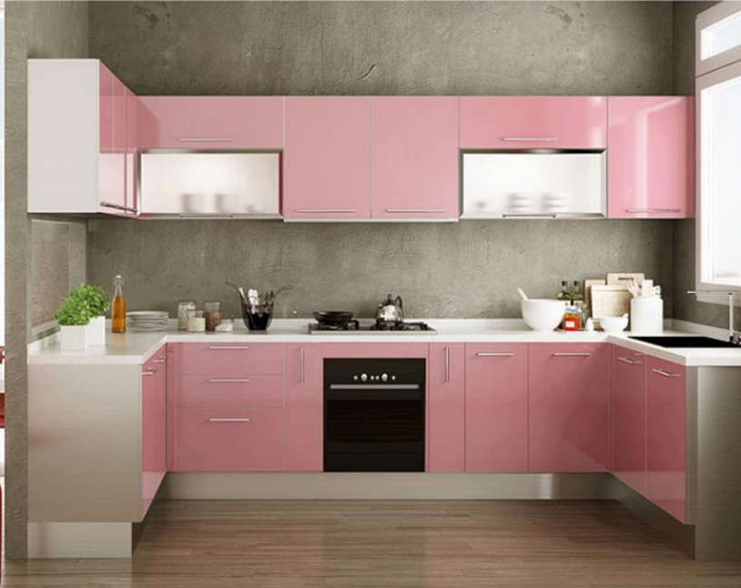 Cuộn 5m dài x 0.6m rộng decal giấy dán bóng dán kệ bếp dán tường MÀU HỒNG