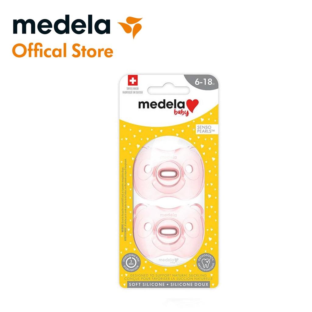 Ty ngậm Medela Baby Soft Silicon 6 - 18 tháng - Có hộp đựng tiệt trùng, Silicone mềm nguyên mảnh, Không chứa BPA